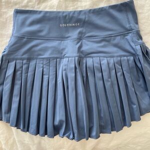 Goldhinge Blue Pleated Skirt